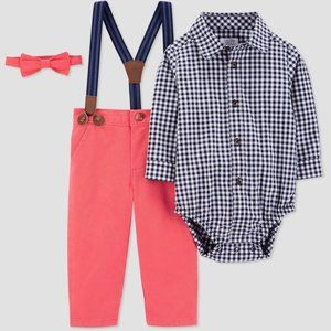 Baby Boys'  Bowtie Suspender Set - New
